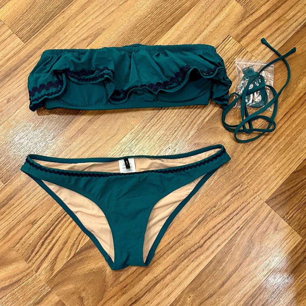 J. Crew Teal Bikini Set